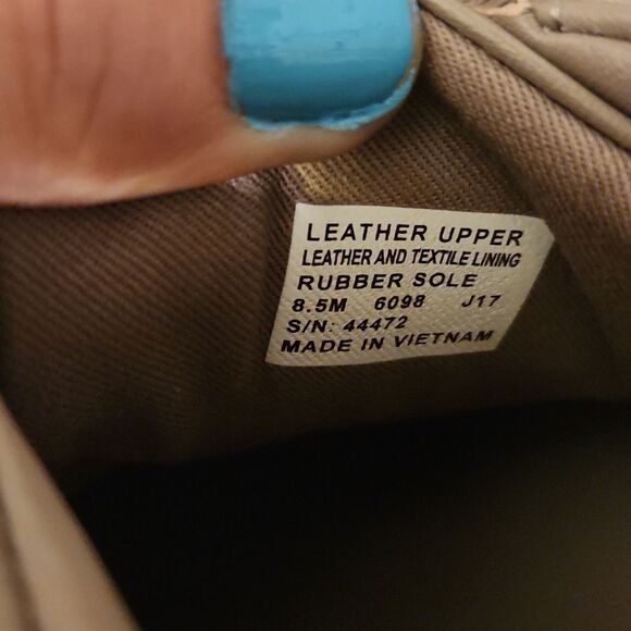 Tory Burch "Marion" Taupe-Colored Quilted Leather Lace-Up Shoes Size 8.5 - Picture 7 of 10